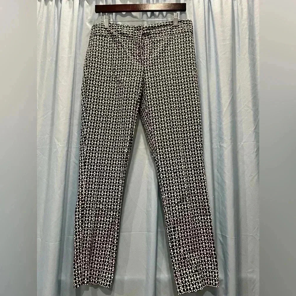 Women's Chain Print Ankle Pants Black & White​​